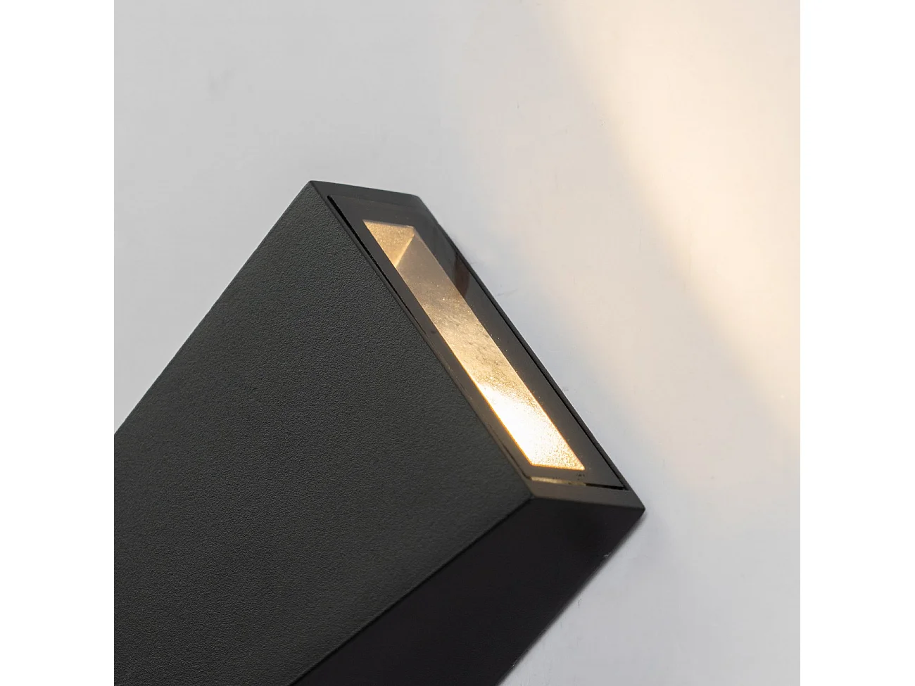 Applique double faisceau LED noir IP54 - Helsinki