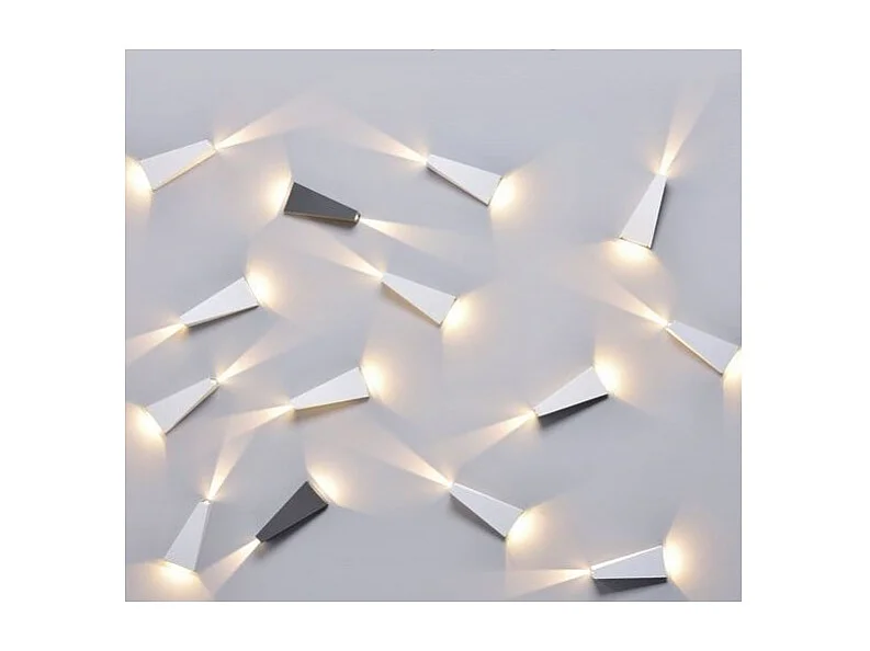 Applique double faisceau LED noir IP54 - Helsinki