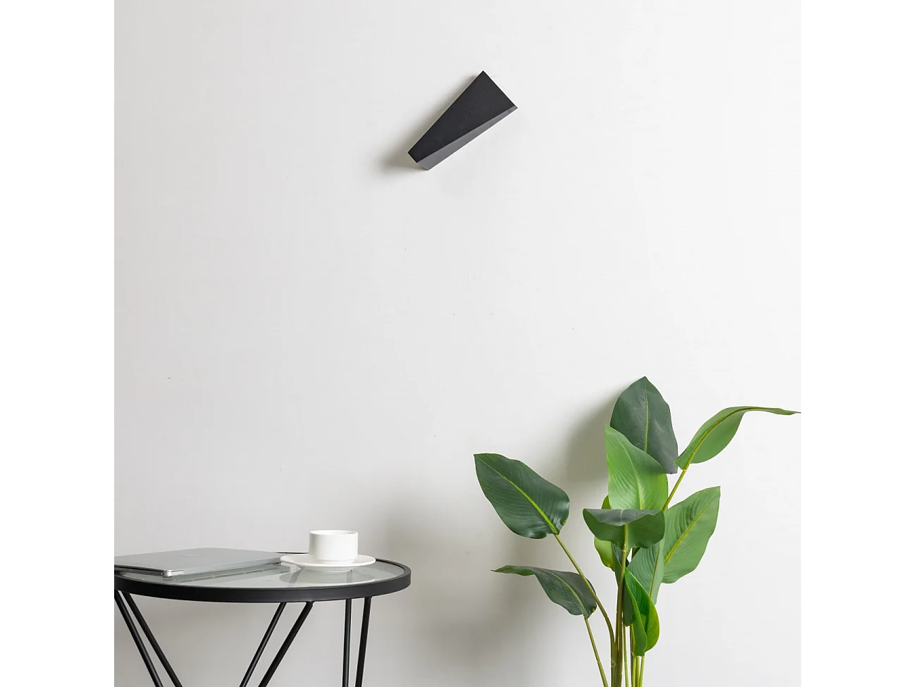 Applique double faisceau LED noir IP54 - Helsinki