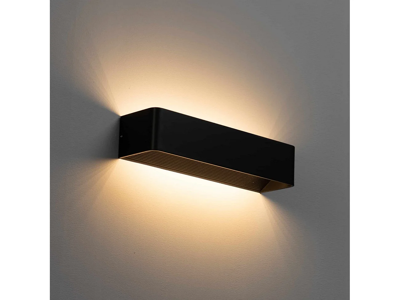 Applique murale LED 12W compatible avec variateur - noire 37 cm - Quadra