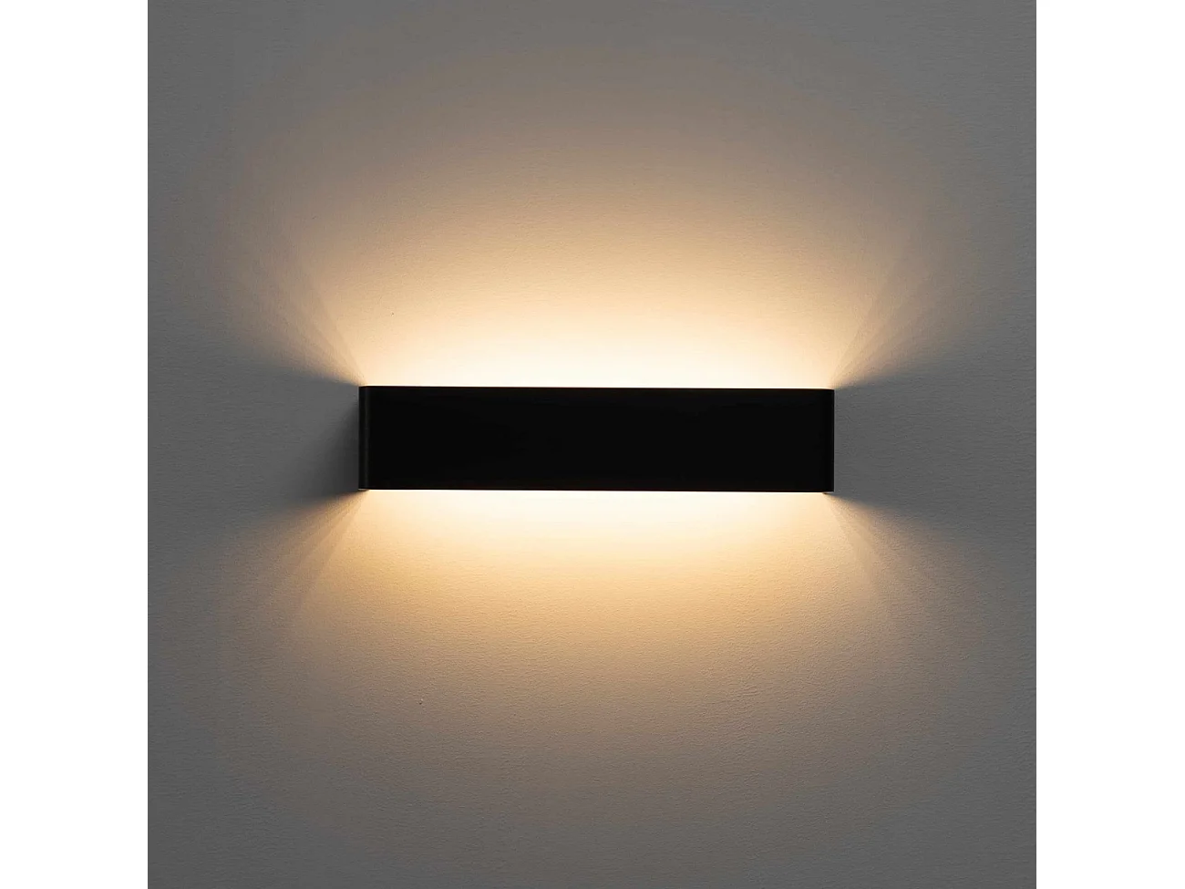 Applique murale LED 12W compatible avec variateur - noire 37 cm - Quadra