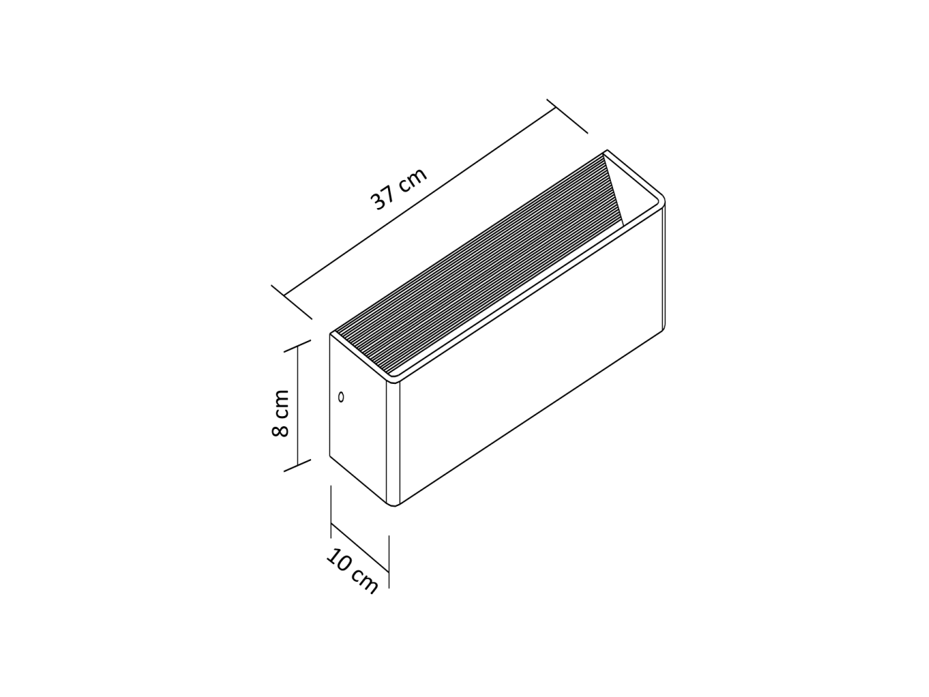 Applique murale LED 12W compatible avec variateur - noire 37 cm - Quadra