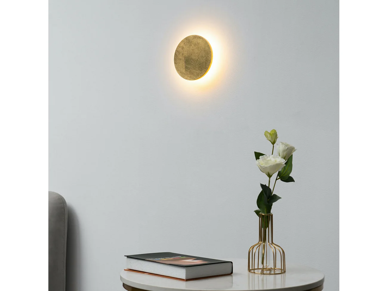 Éclairage mural LED feuilles dorées - Lunar