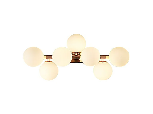 Grande applique dorée expressive avec verres blancs - Ambrosia