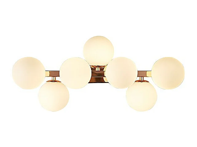 Grande applique dorée expressive avec verres blancs - Ambrosia