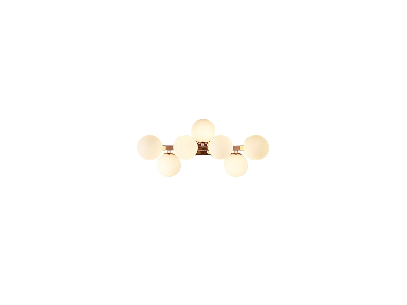 Grande applique dorée expressive avec verres blancs - Ambrosia