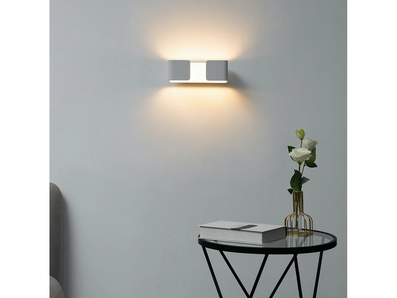 Applique design rectangulaire blanche - Foss