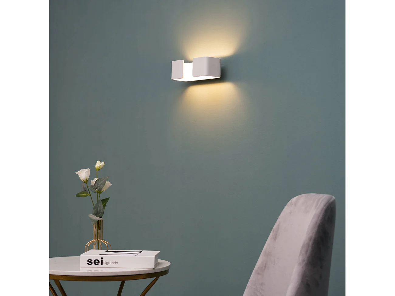 Applique design rectangulaire blanche - Foss