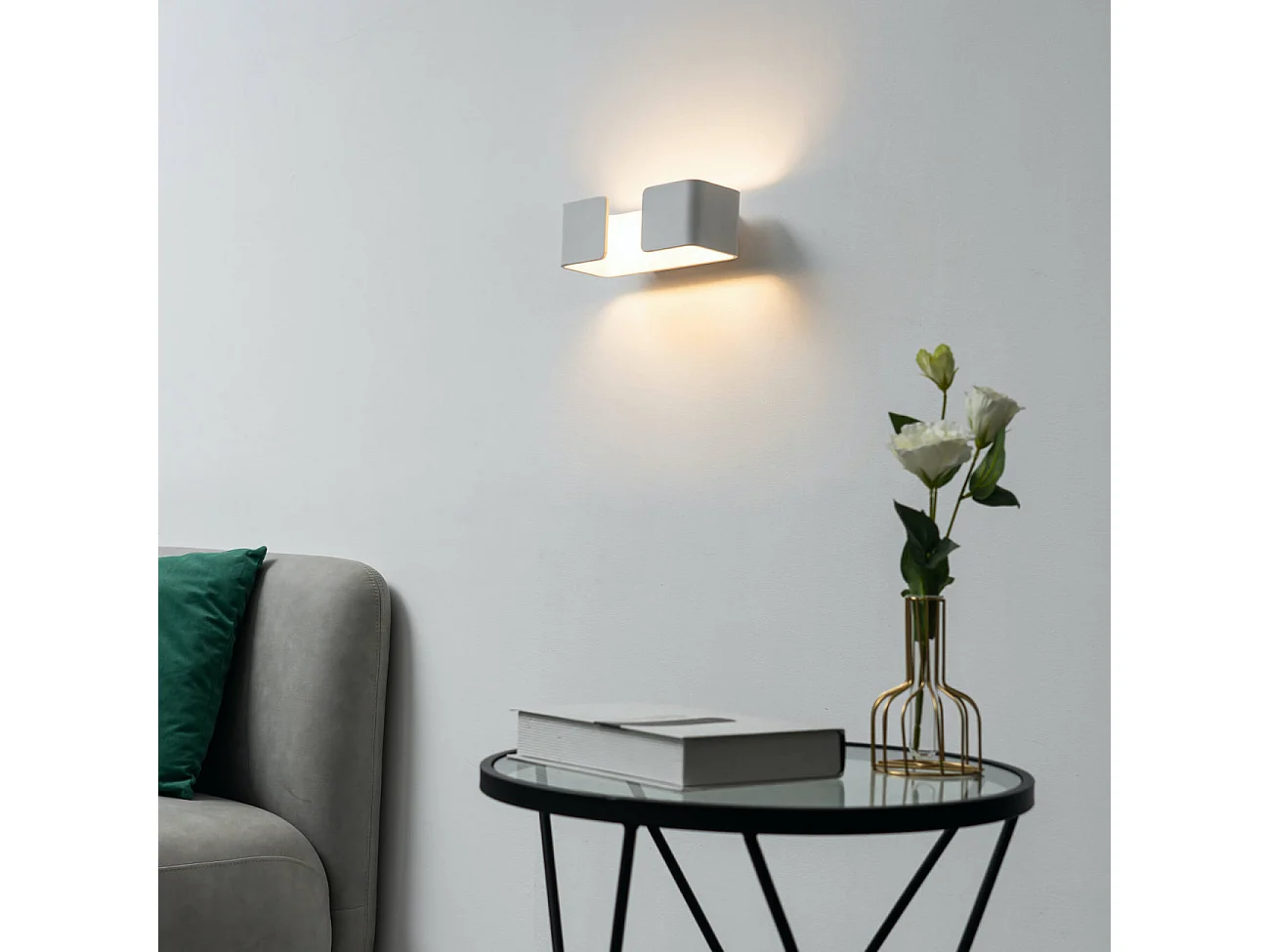 Applique design rectangulaire blanche - Foss