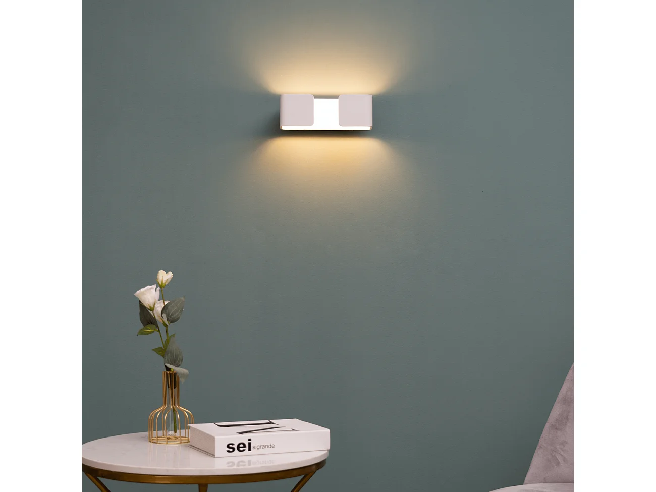 Applique design rectangulaire blanche - Foss