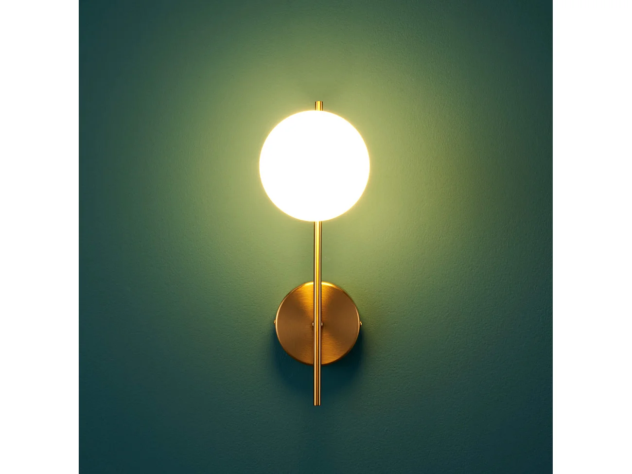 Applique murale globe en verre blanc look vintage - Neira