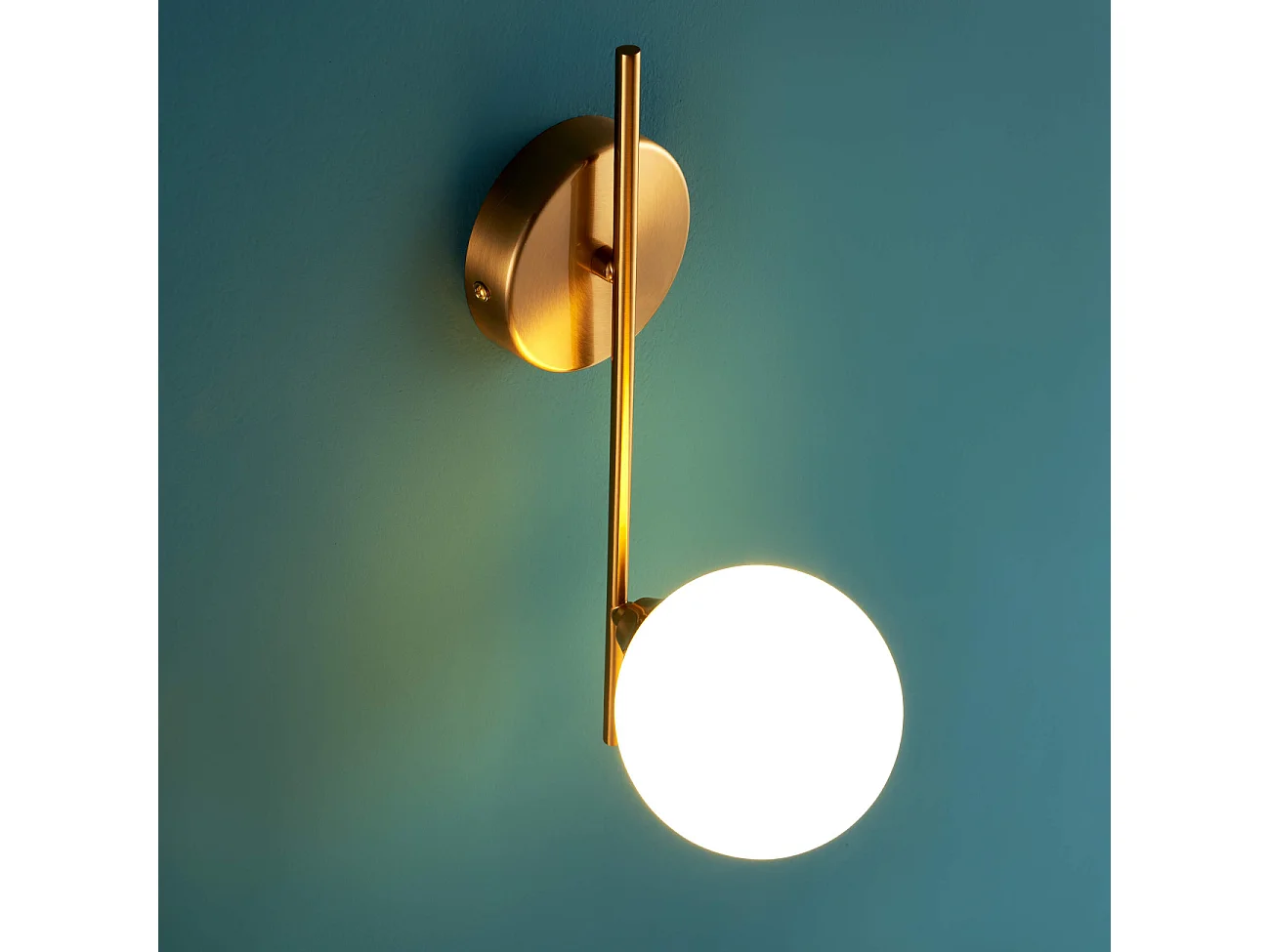 Applique murale globe en verre blanc look vintage - Neira