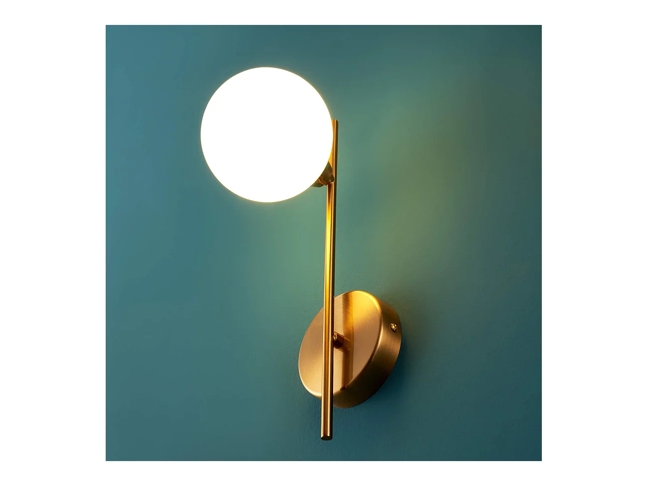 Applique murale globe en verre blanc look vintage - Neira