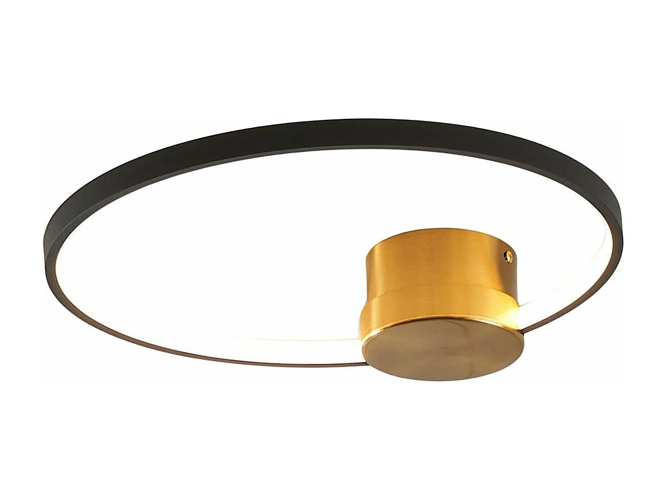 Applique ou plafonnier noir et laiton 40 cm - Alisa