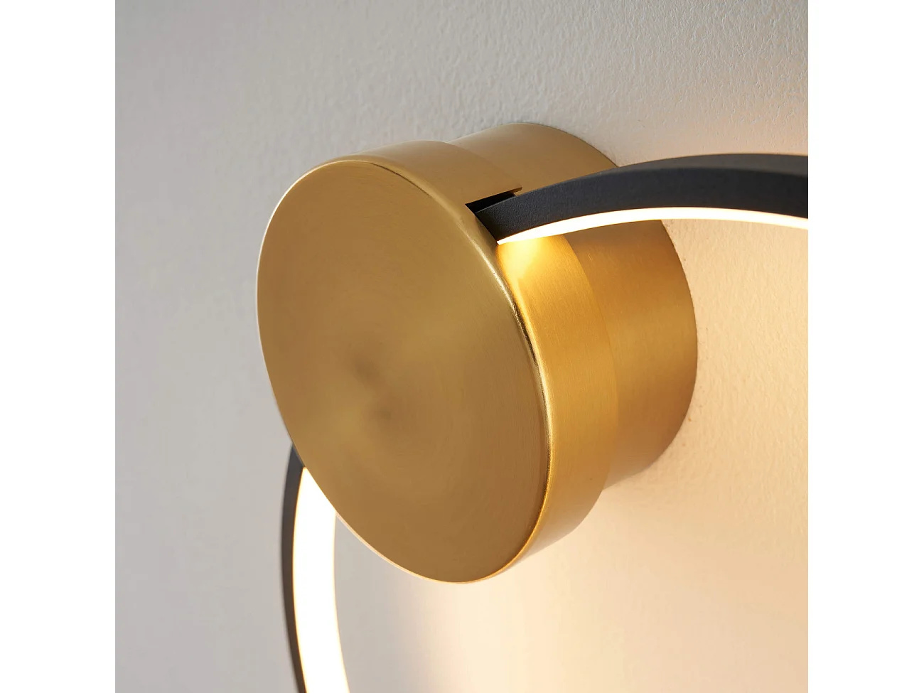 Applique ou plafonnier noir et laiton 40 cm - Alisa