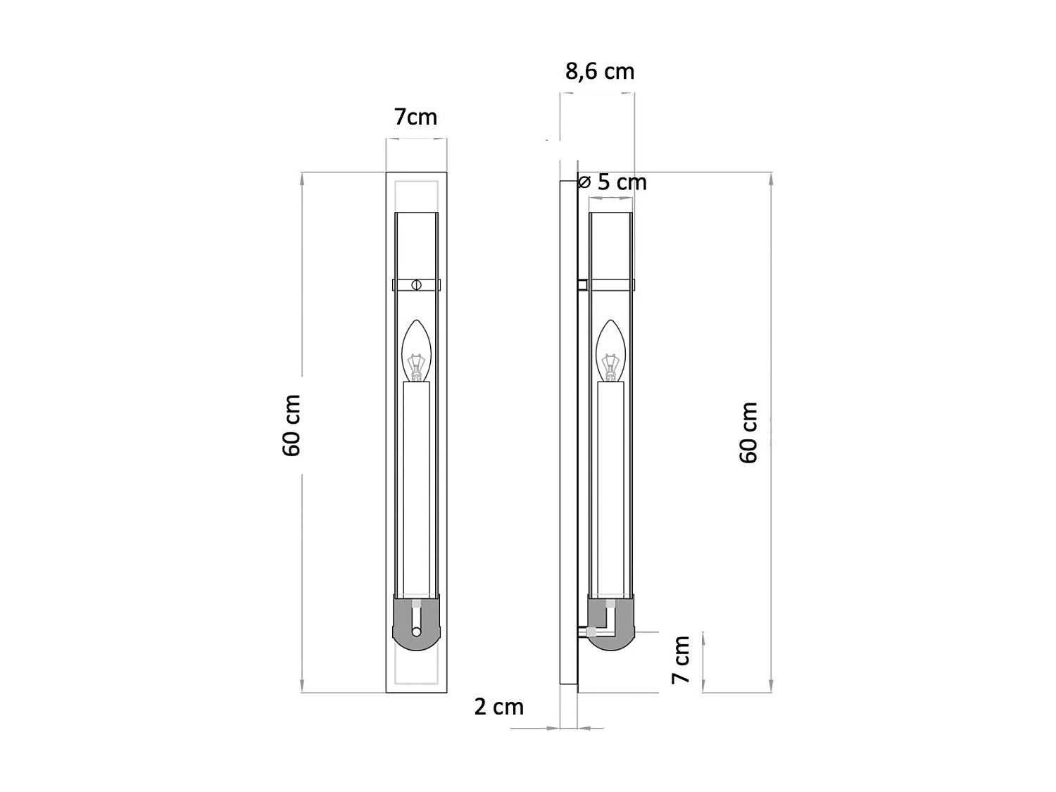 Applique cylindrique vintage métal doré - Anabela