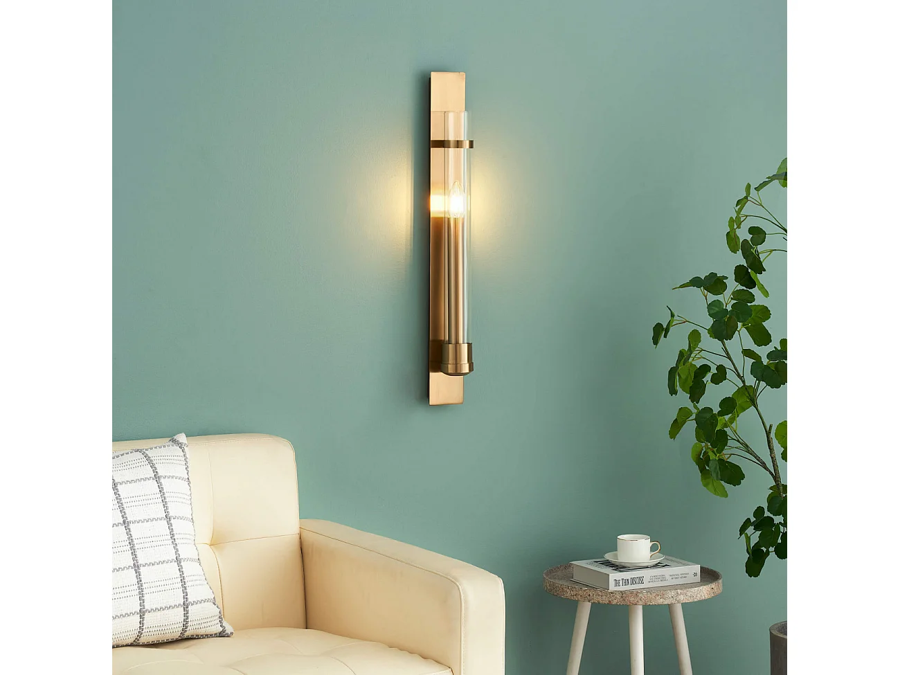 Applique cylindrique vintage métal doré - Anabela