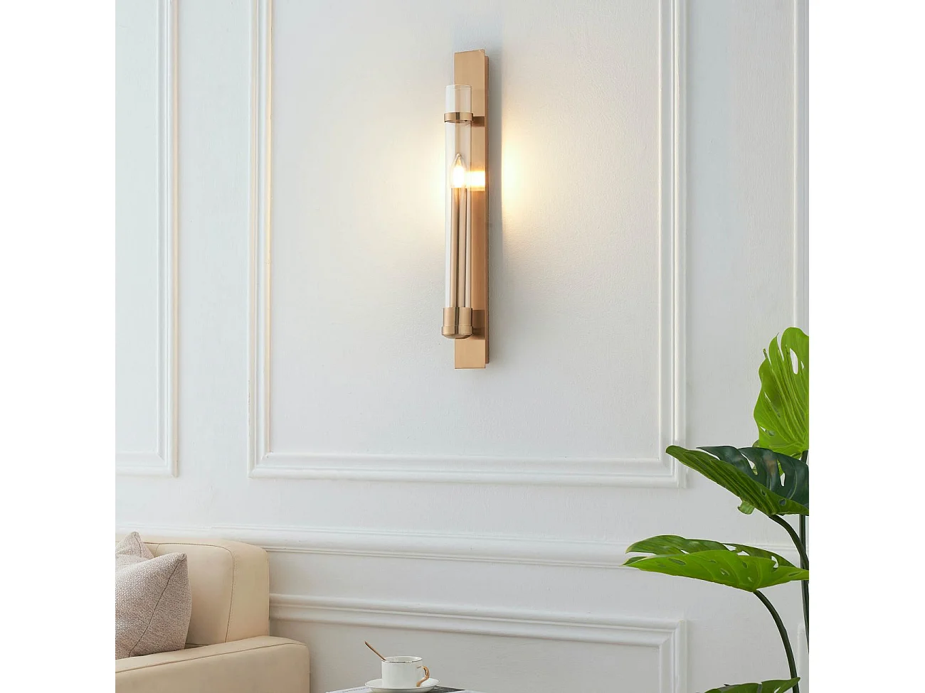 Applique cylindrique vintage métal doré - Anabela