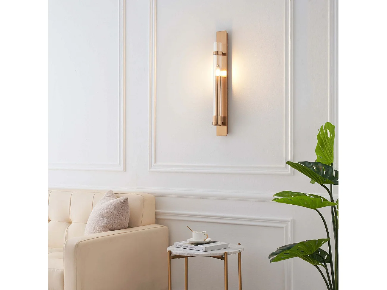 Applique cylindrique vintage métal doré - Anabela