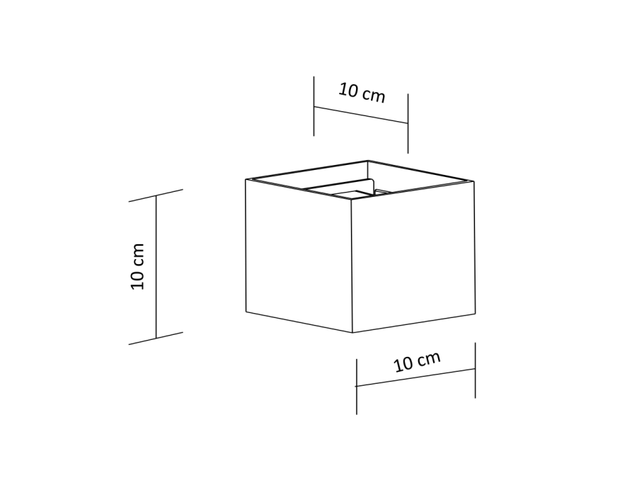 Applique noire à LED extérieur compatible variateur - Cubic