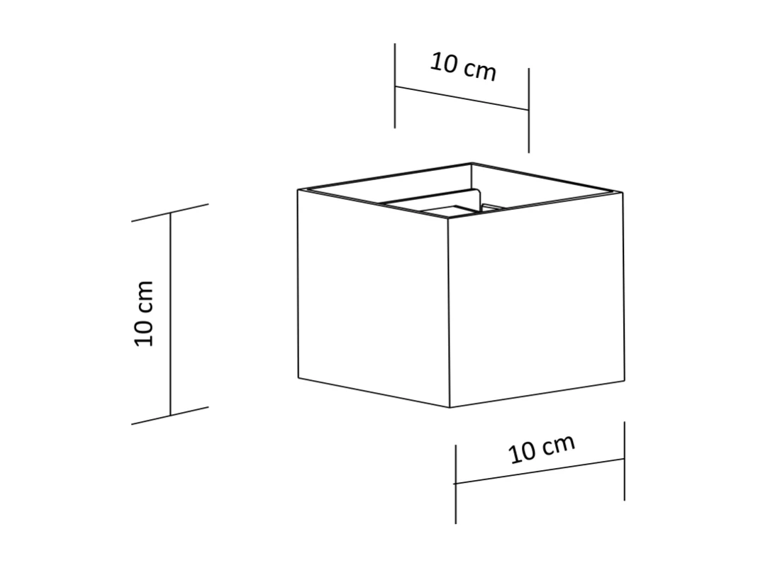 Applique noire à LED extérieur compatible variateur - Cubic