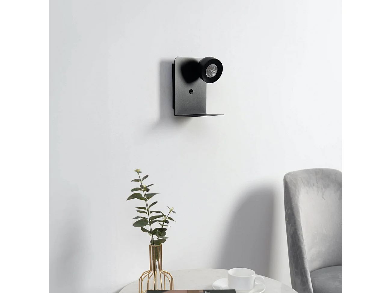 Applique murale liseuse noire avec interrupteur - Lyngen