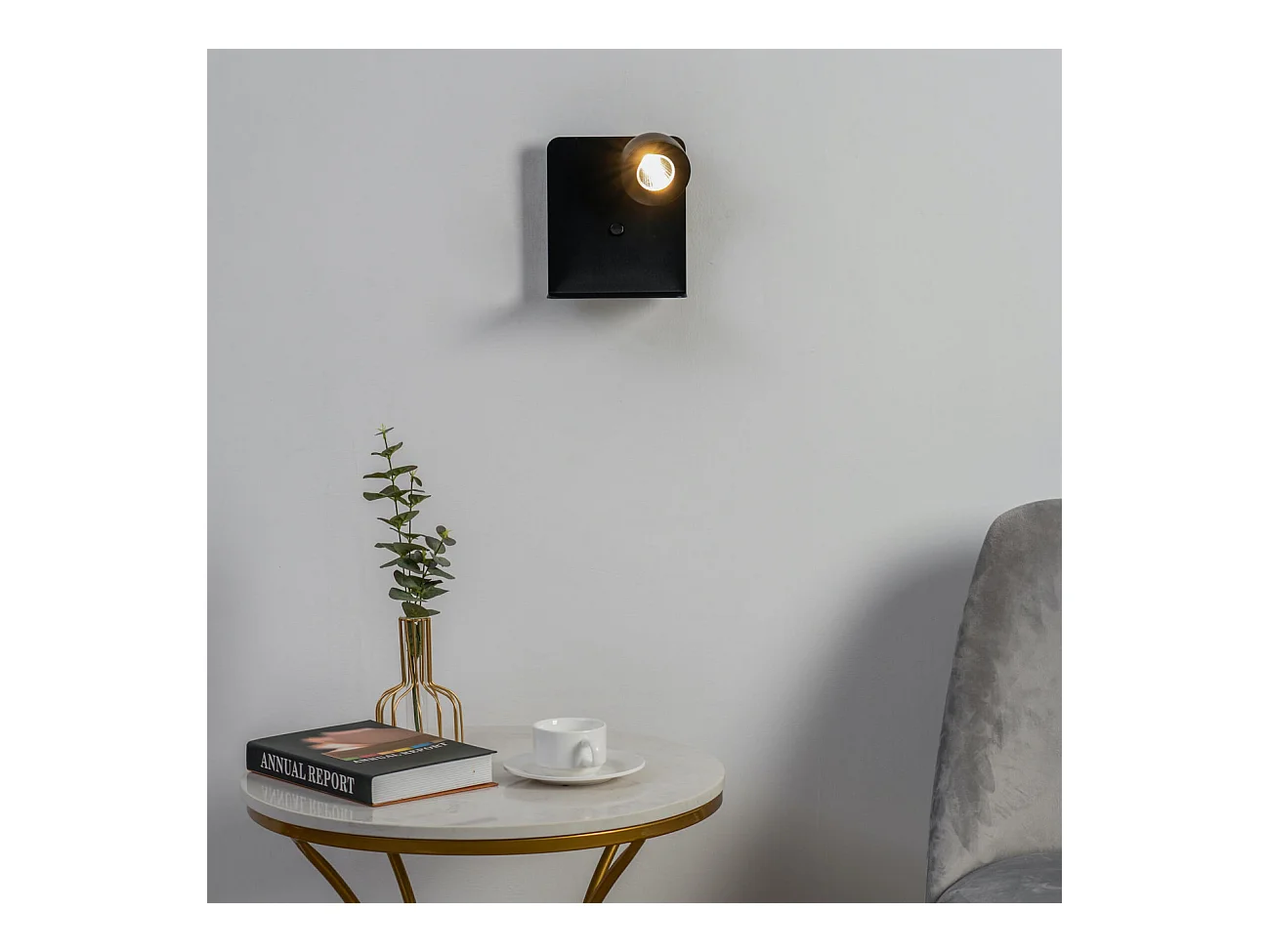 Applique murale liseuse noire avec interrupteur - Lyngen