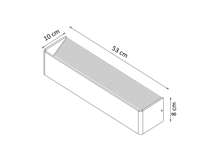 Applique noire LED 18W - 53 cm - Quadra