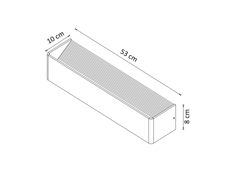 Applique noire LED 18W - 53 cm - Quadra