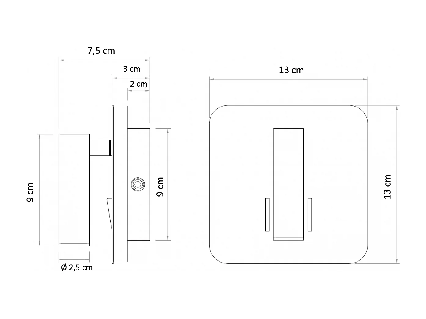 Liseuse double lumière LED multifonctionnelle - Bilbao