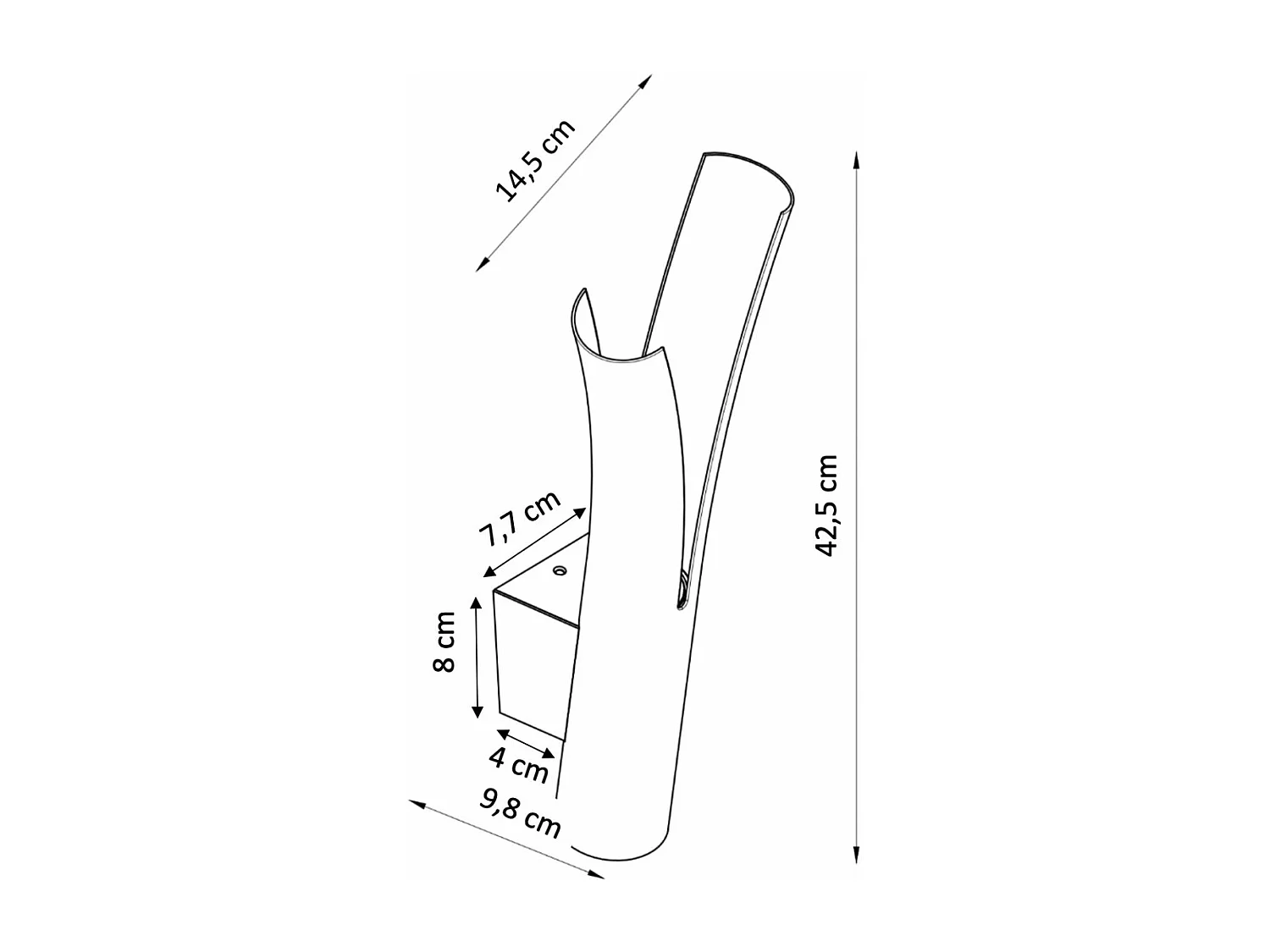 Applique LED design noire double éclairage - Nelia