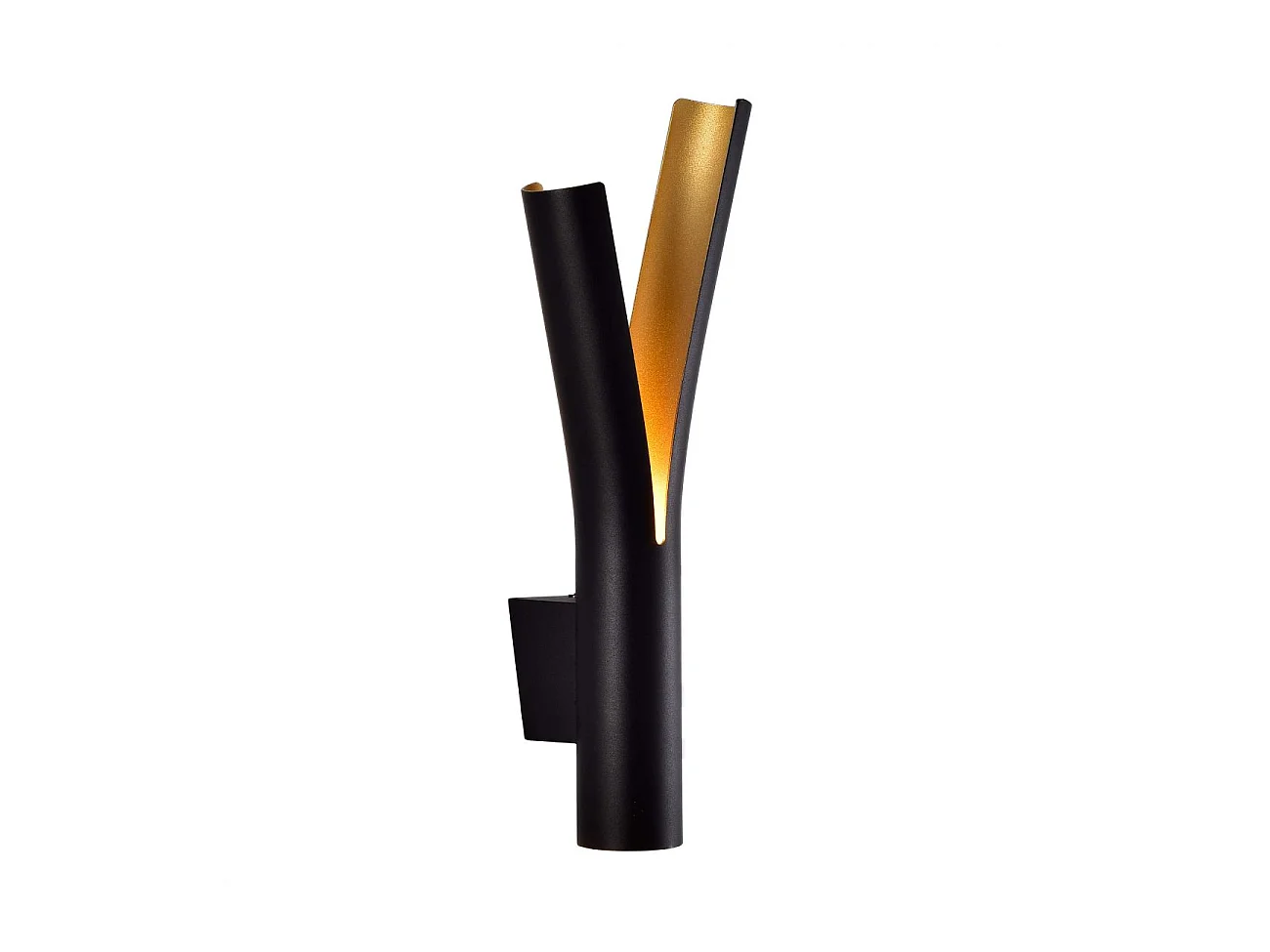 Applique LED design noire double éclairage - Nelia
