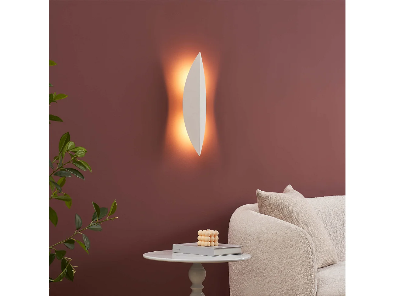 Grand éclairage mural blanc LED indirecte 6W - Moana