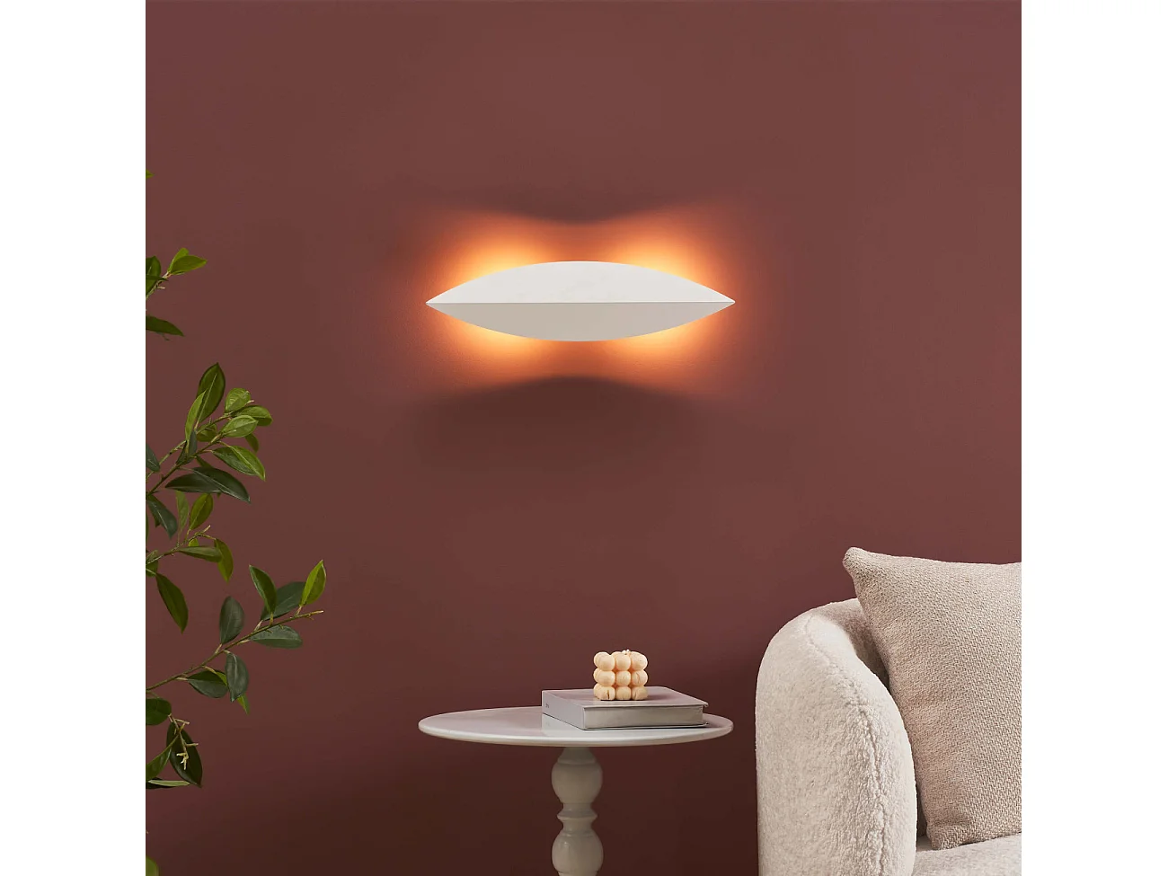 Grand éclairage mural blanc LED indirecte 6W - Moana