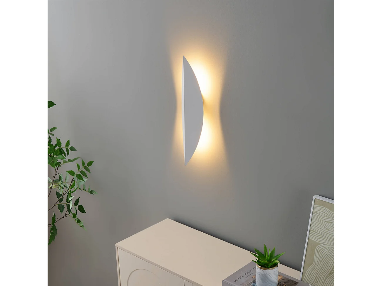 Grand éclairage mural blanc LED indirecte 6W - Moana