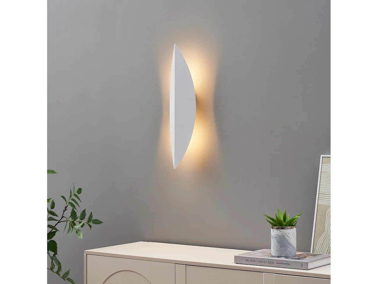 Grand éclairage mural blanc LED indirecte 6W - Moana