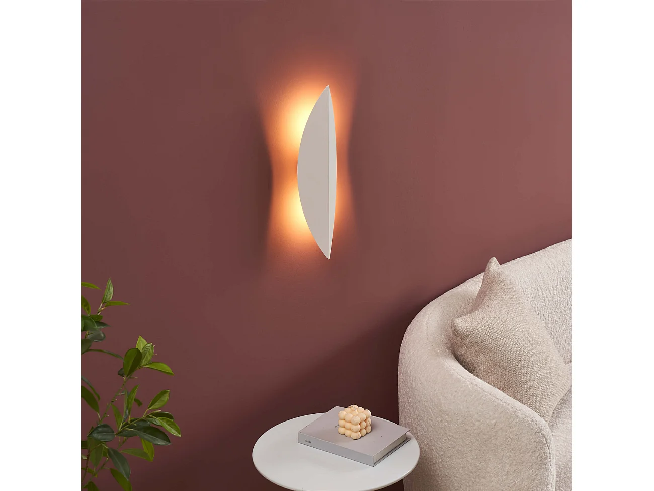 Grand éclairage mural blanc LED indirecte 6W - Moana
