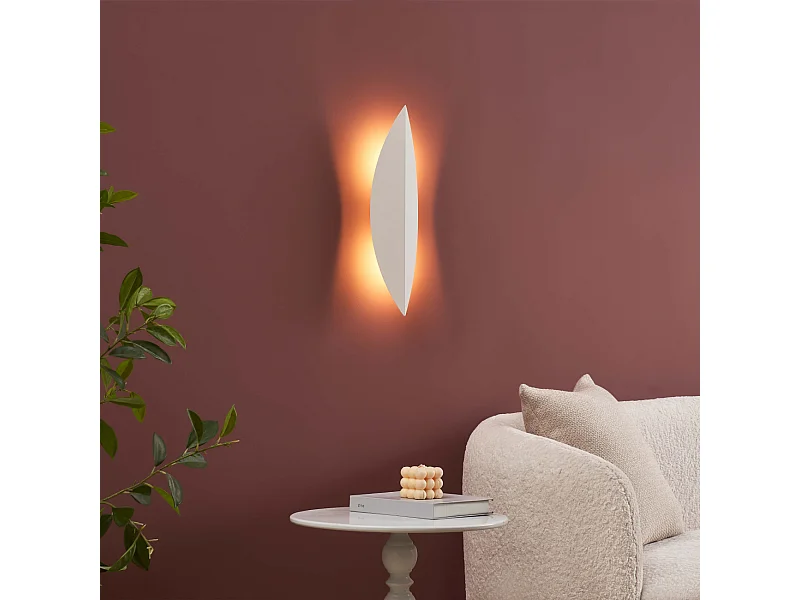 Grand éclairage mural blanc LED indirecte 6W - Moana