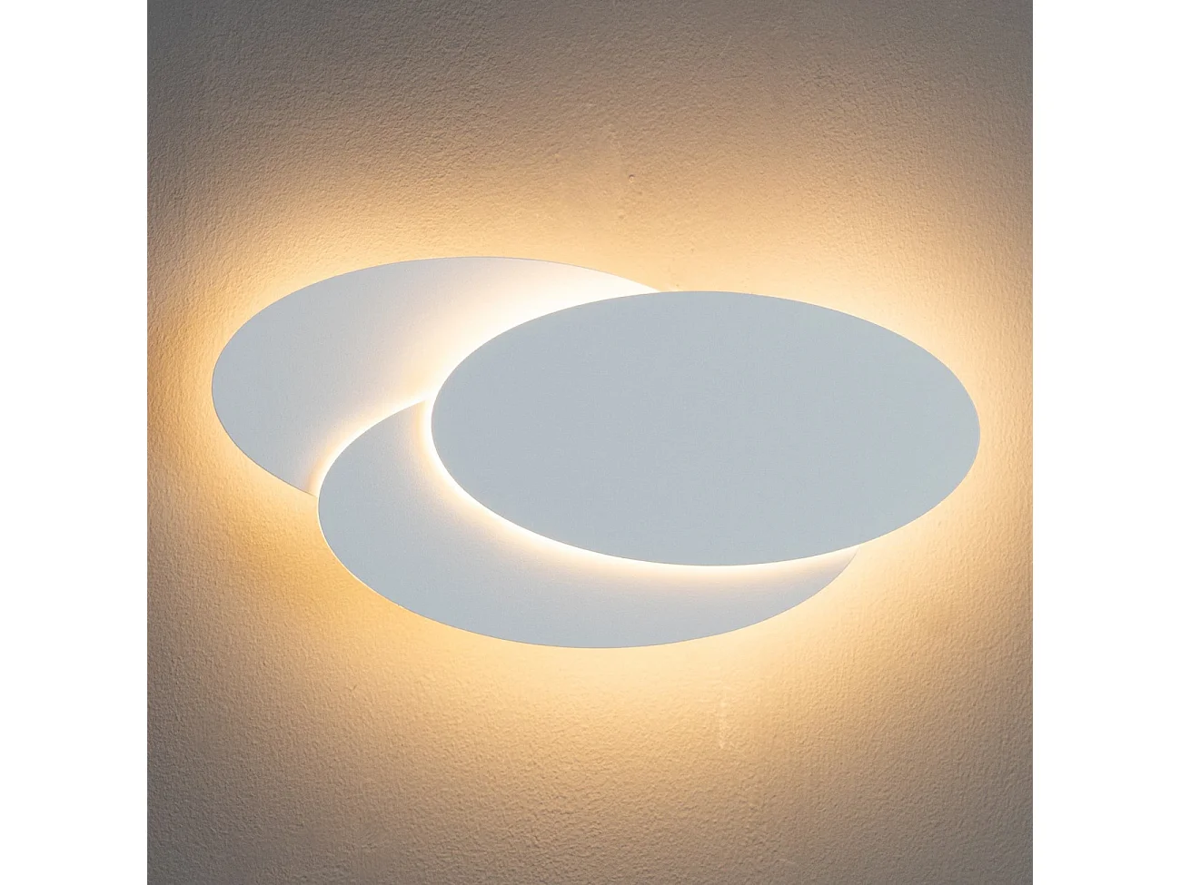 Applique LED ovale blanche - Triple Lunar