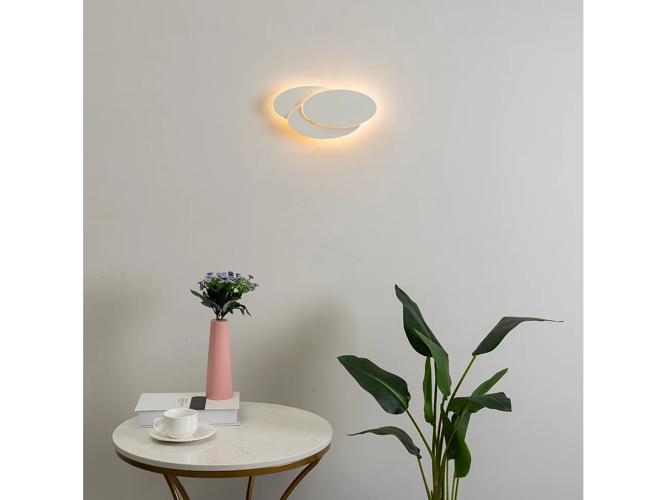Applique LED ovale blanche - Triple Lunar