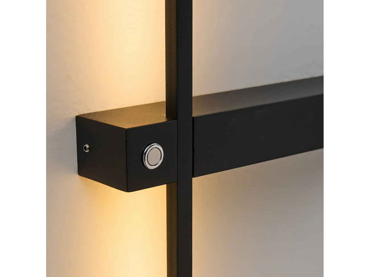 Applique minimaliste barre noire LED dimmable avec interrupteur - Stolia