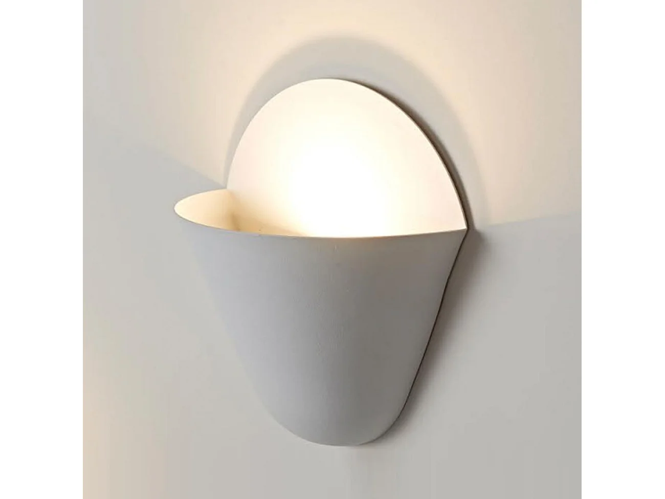 Applique murale coupelle conique blanche LED - Flo