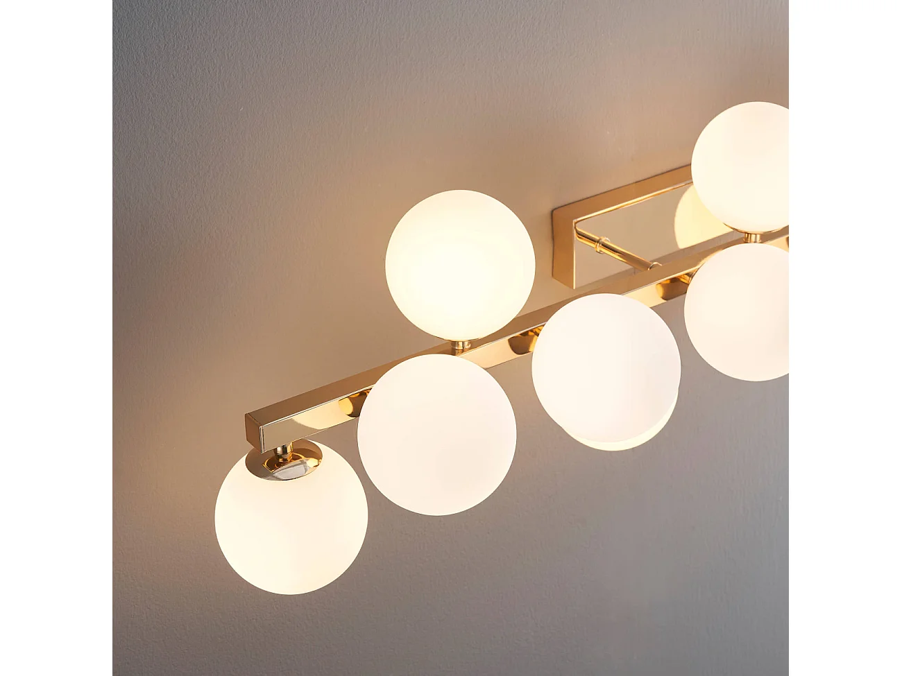 Longue applique dorée 13 verres blancs - Ambrosia