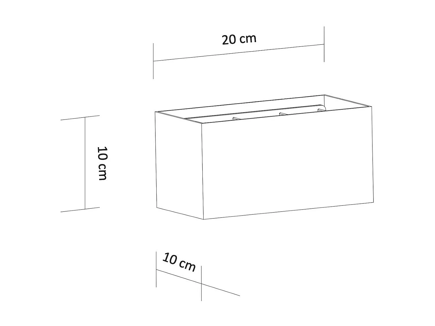 Applique noire LED design double - compatible variateur IP54 - Cubic