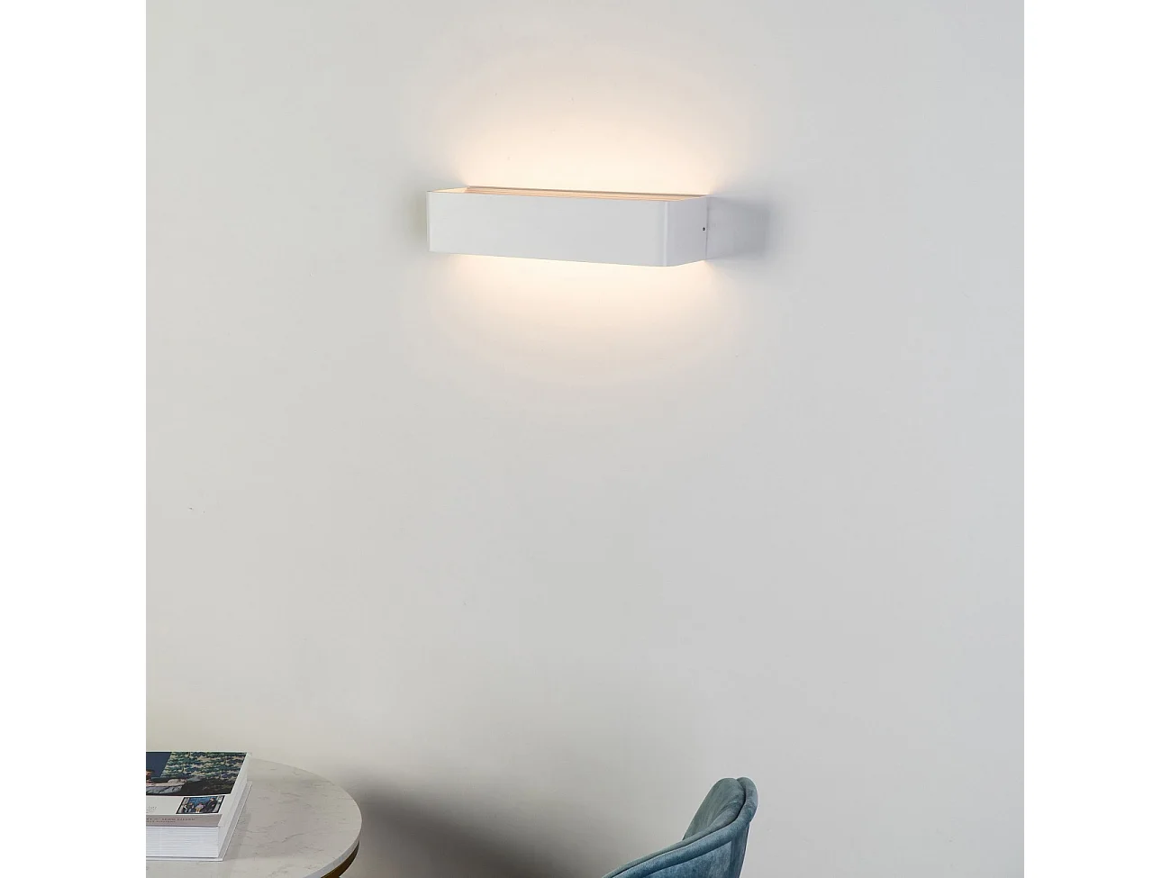 Applique design LED blanche 37cm compatible variateur - Quadra