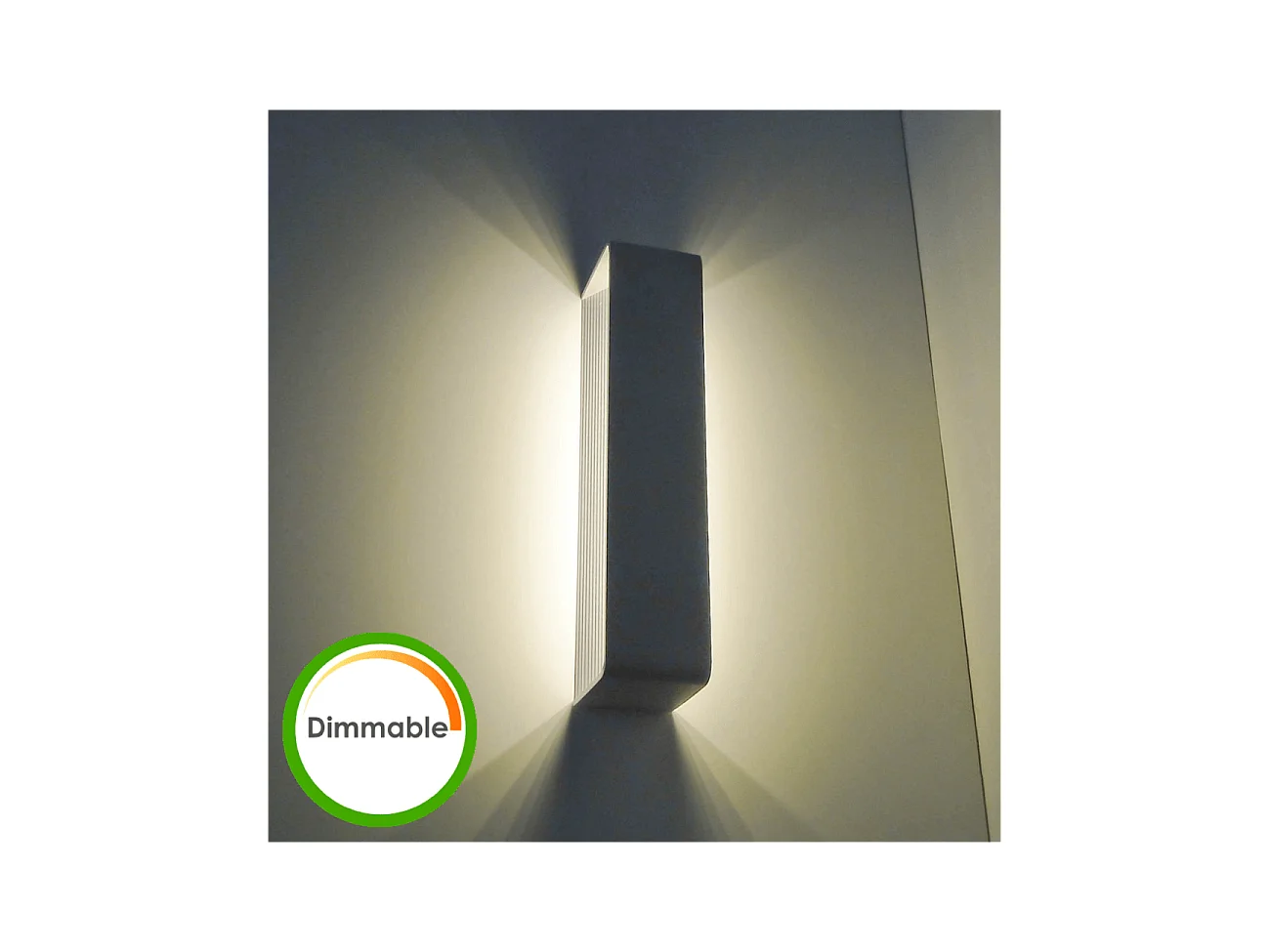 Applique design LED blanche 37cm compatible variateur - Quadra