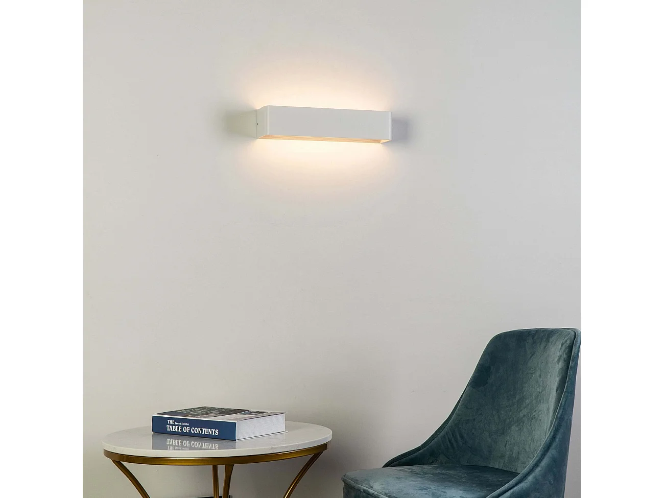 Applique design LED blanche 37cm compatible variateur - Quadra