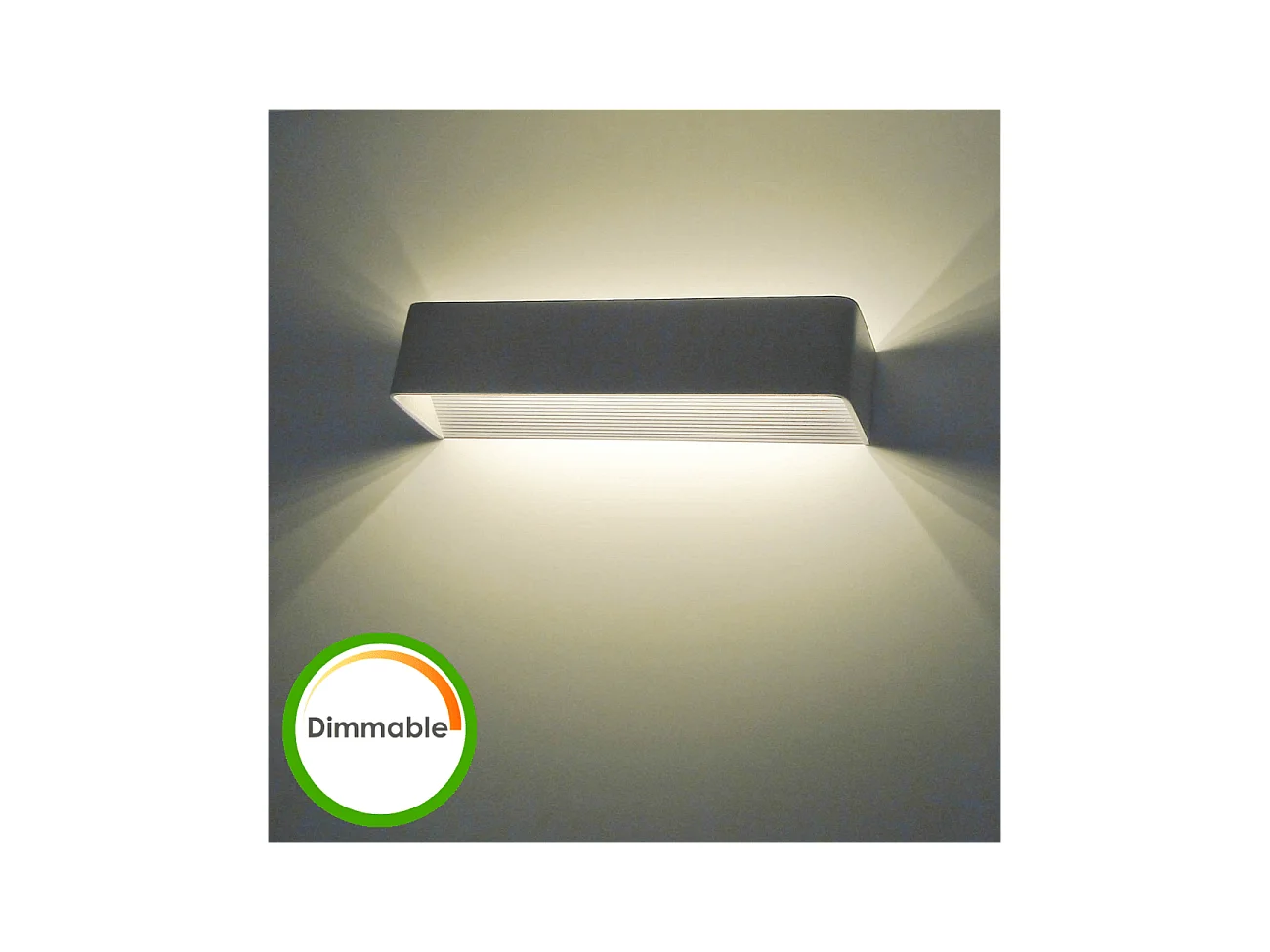Applique design LED blanche 37cm compatible variateur - Quadra