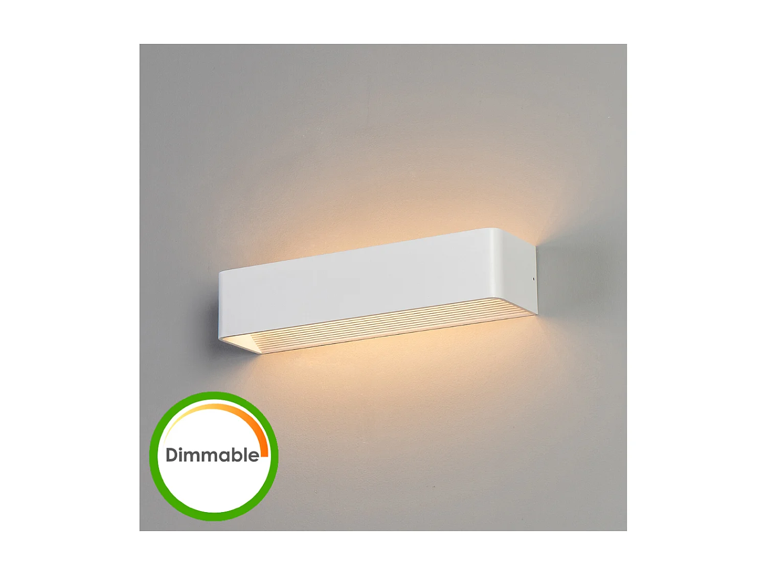 Applique design LED blanche 37cm compatible variateur - Quadra
