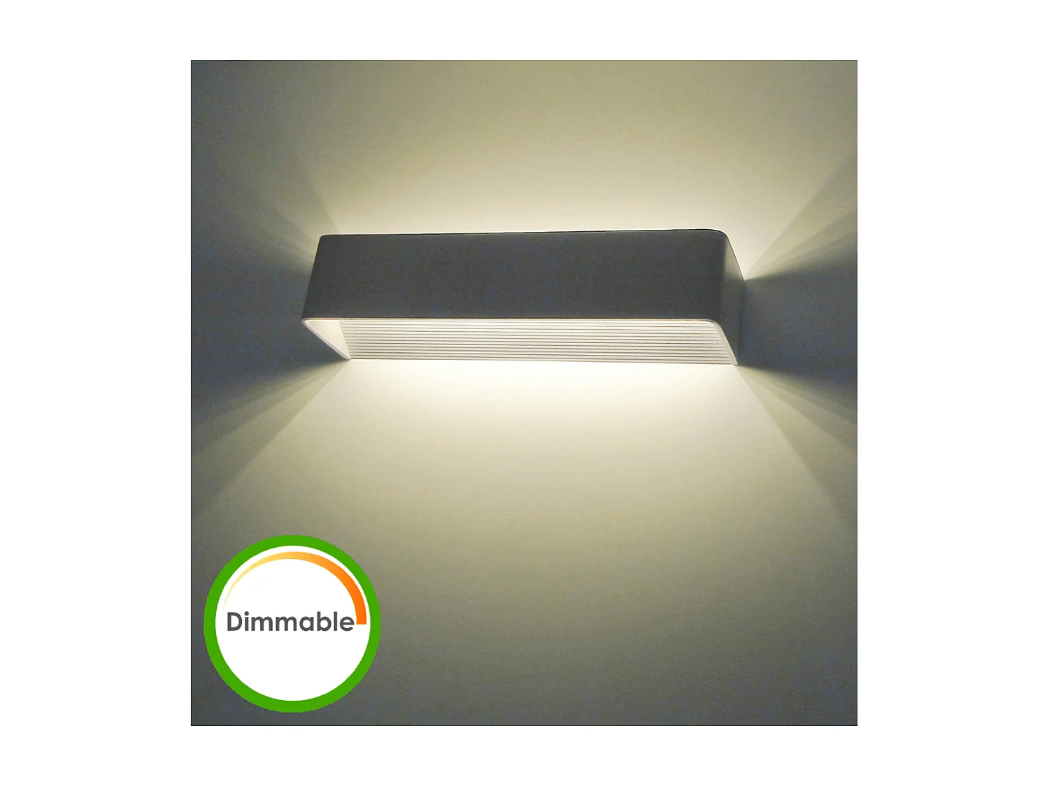 Applique design LED blanche 37cm compatible variateur - Quadra